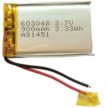 603048 3.7v 900mah lipo battery