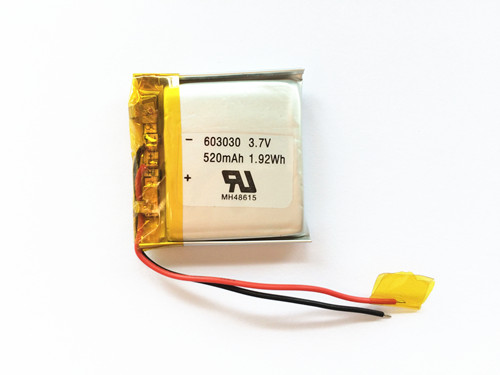 603030 3.7v 520mah lipo battery