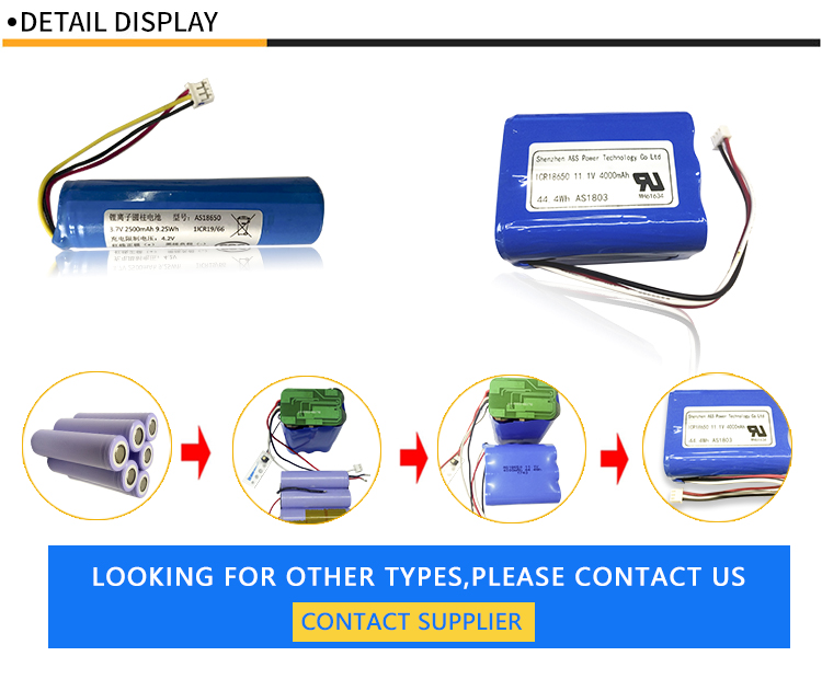 A&S Power 18650 lithium ion battery packs