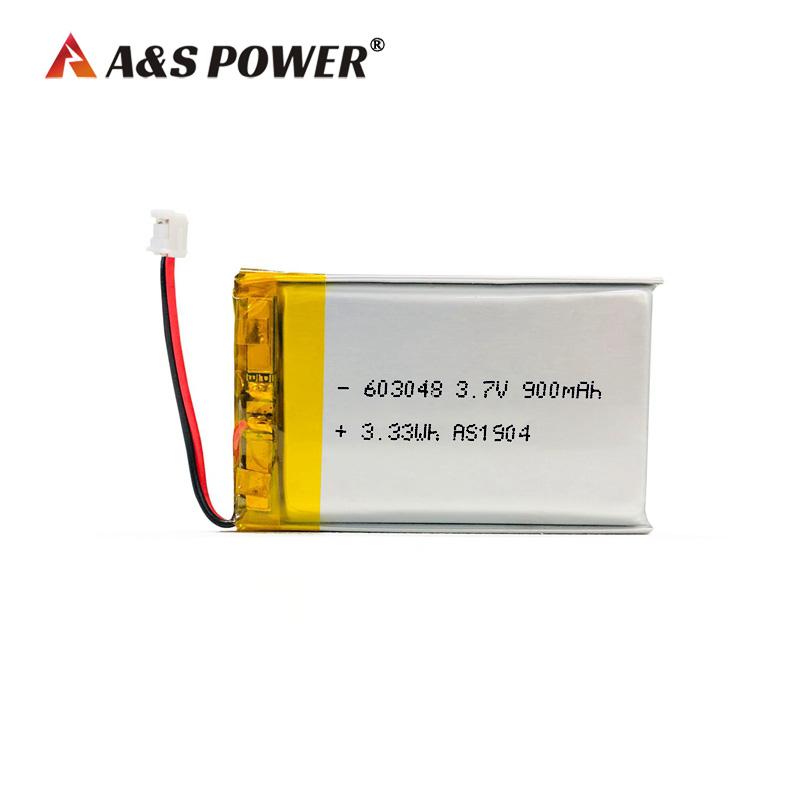 A&S Power 603048 3.7v 900mah Lithium Polymer Rechargeable Bettery