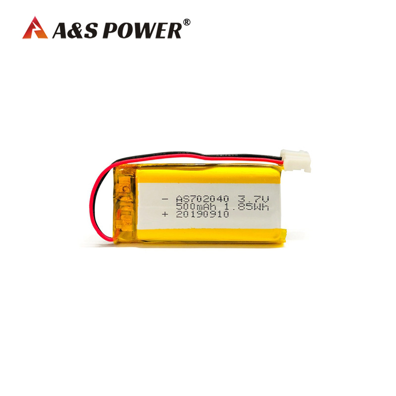 A&S Power 702040 3.7V 500mah lithium polymer battery