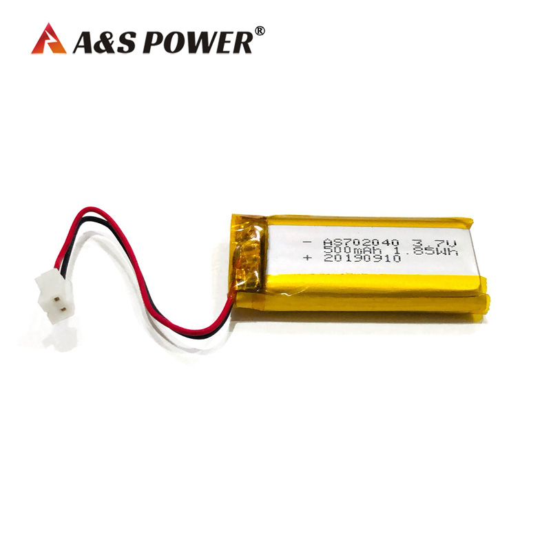 A&S Power 702040 3.7V 500mah lithium polymer battery