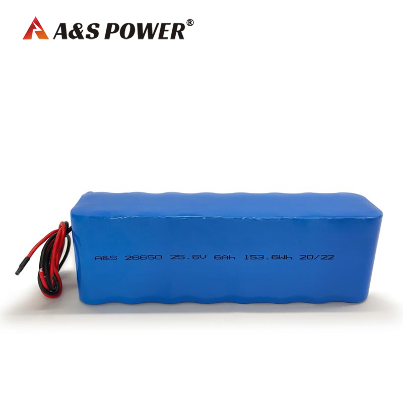 A&S Power 25.6V 6Ah LiFePo4 Battery Pack 
