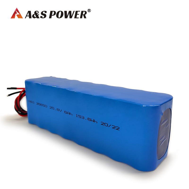 IEC62133 certified 25.6V 6Ah LiFePo4 Battery Pack