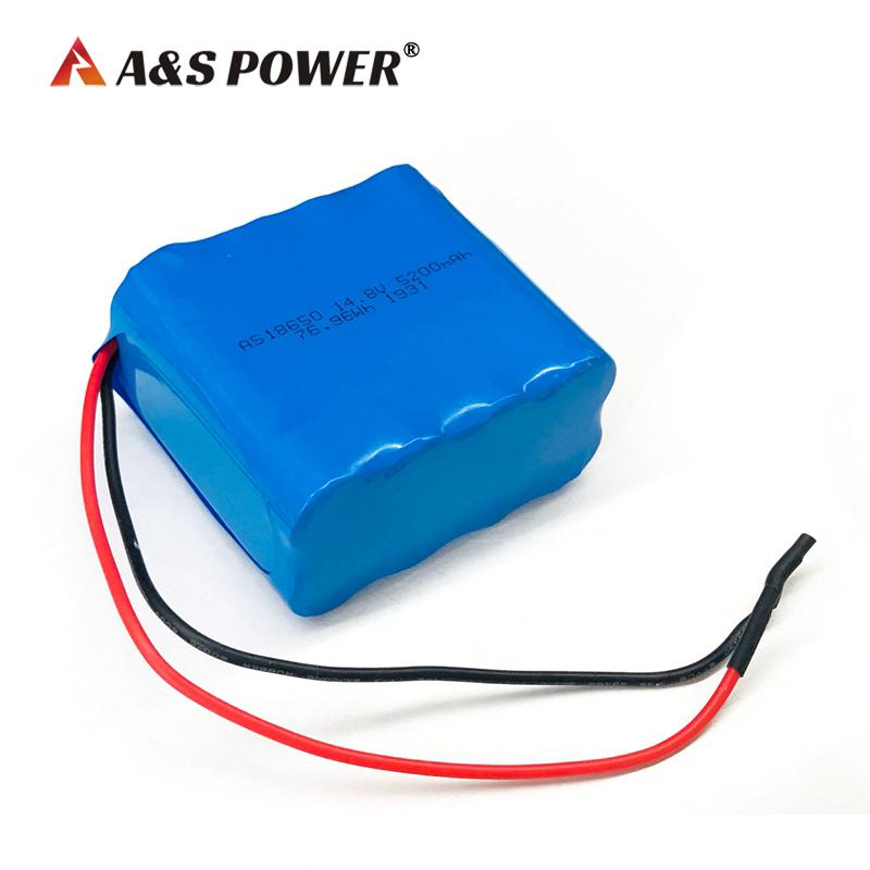 A&S Power 18650 4S2P 14.8v 5200mah lithium ion battery
