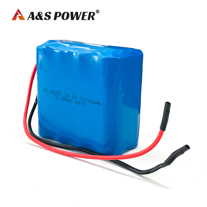 A&S Power 18650 4S2P 14.8v 5200mah lithium ion battery