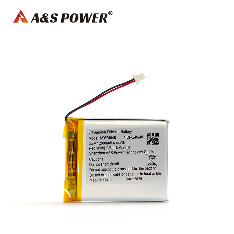 A&S Power 624046 3.7v 1200mah lipo battery