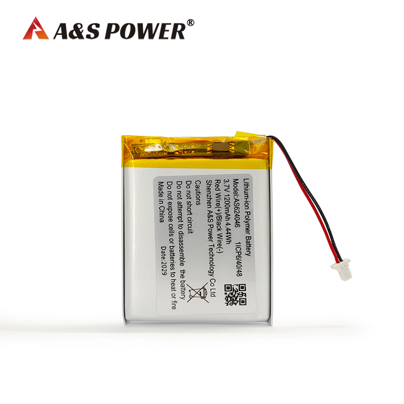 A&S Power 624046 3.7v 1200mah lipo battery