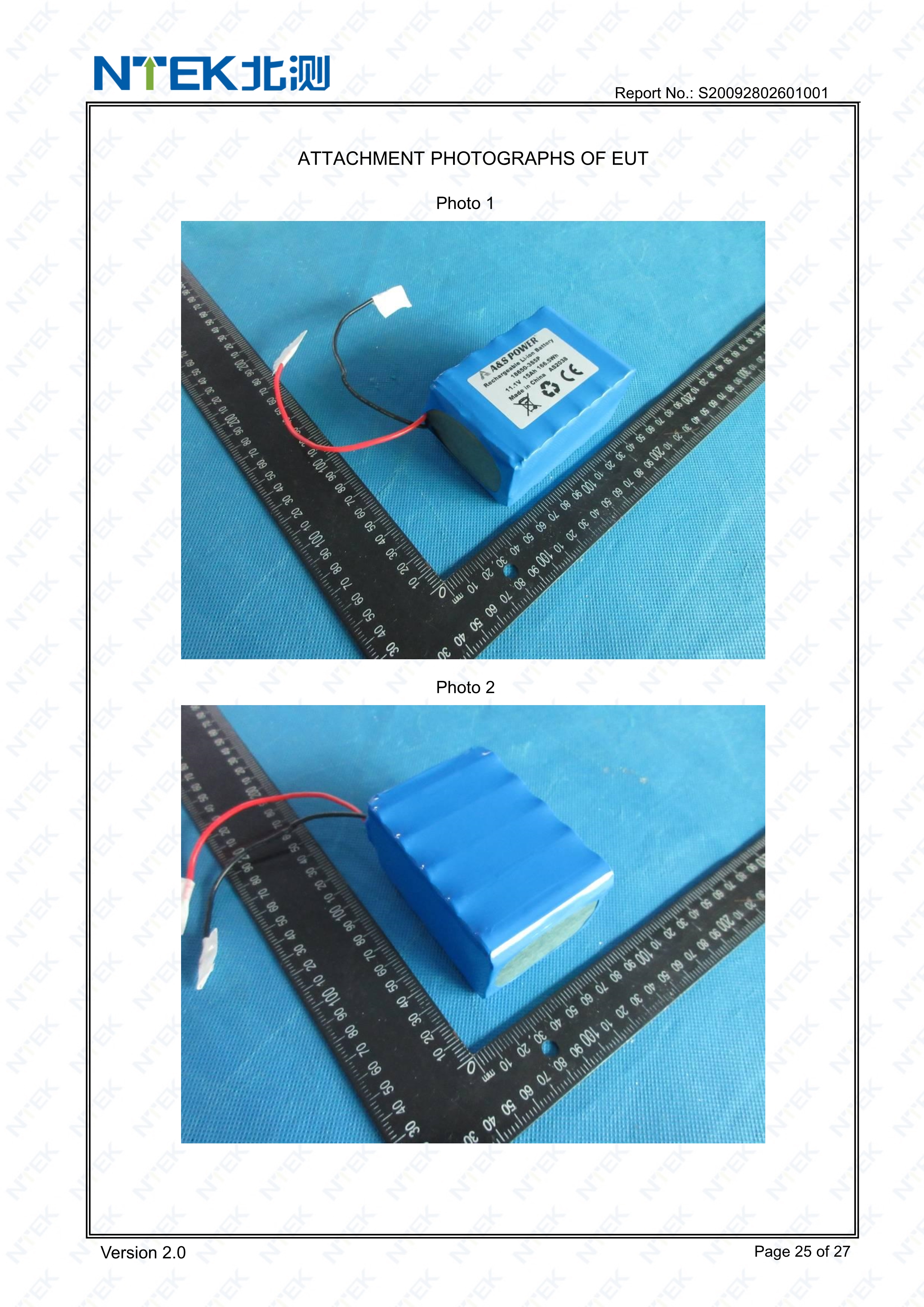 A&S Power 018650-3S5P-11.1v15ah CE_EMC Report