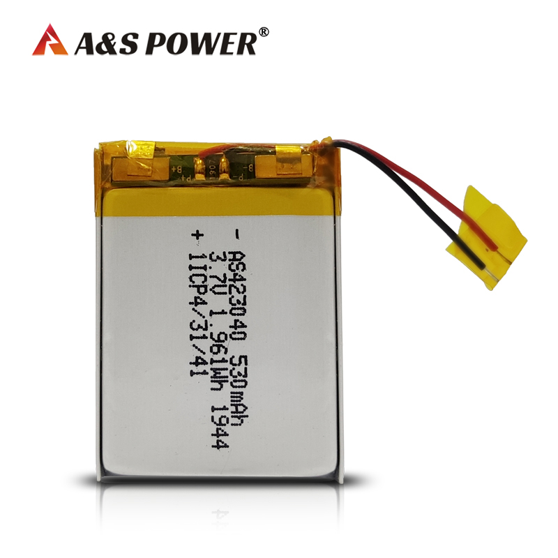 A&S Power 423040 3.7v 530mah lithium polymer battery