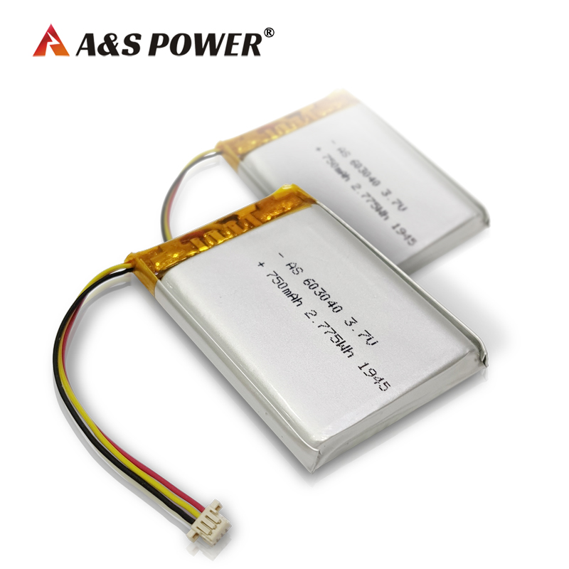 A&S Power 603040 3.7v 750mah lipo battery