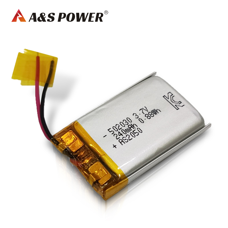 A&S Power 502030 3.7v 240mah lithium polymer battery