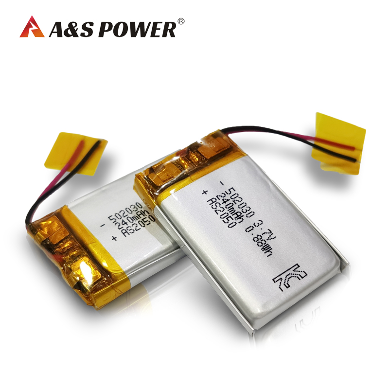 A&S Power 502030 3.7v 240mah lithium polymer battery