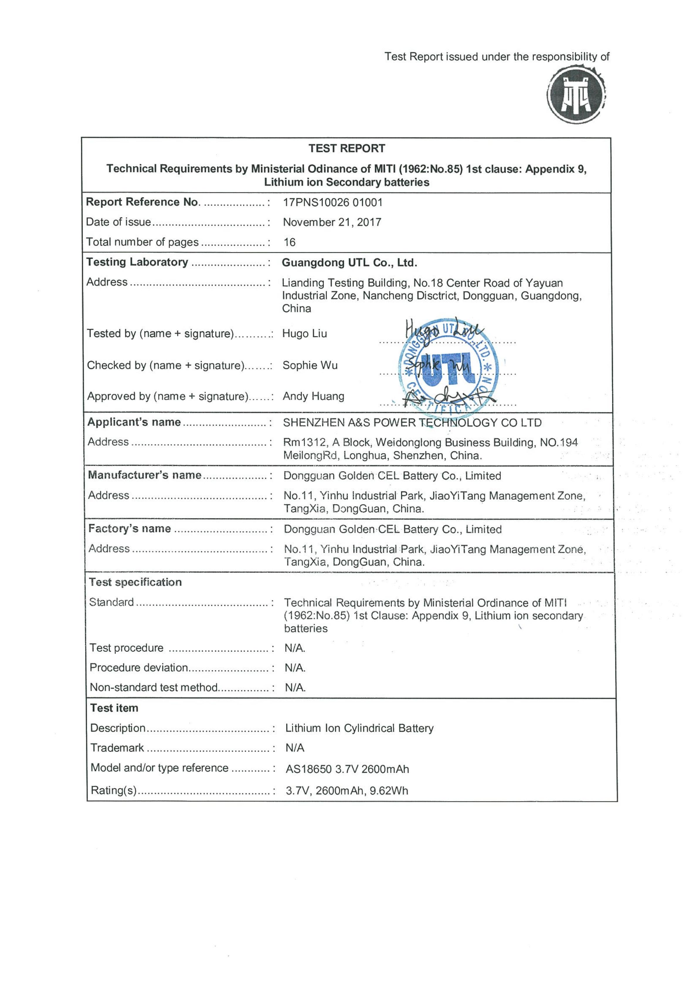 A&S PowerPSE Report