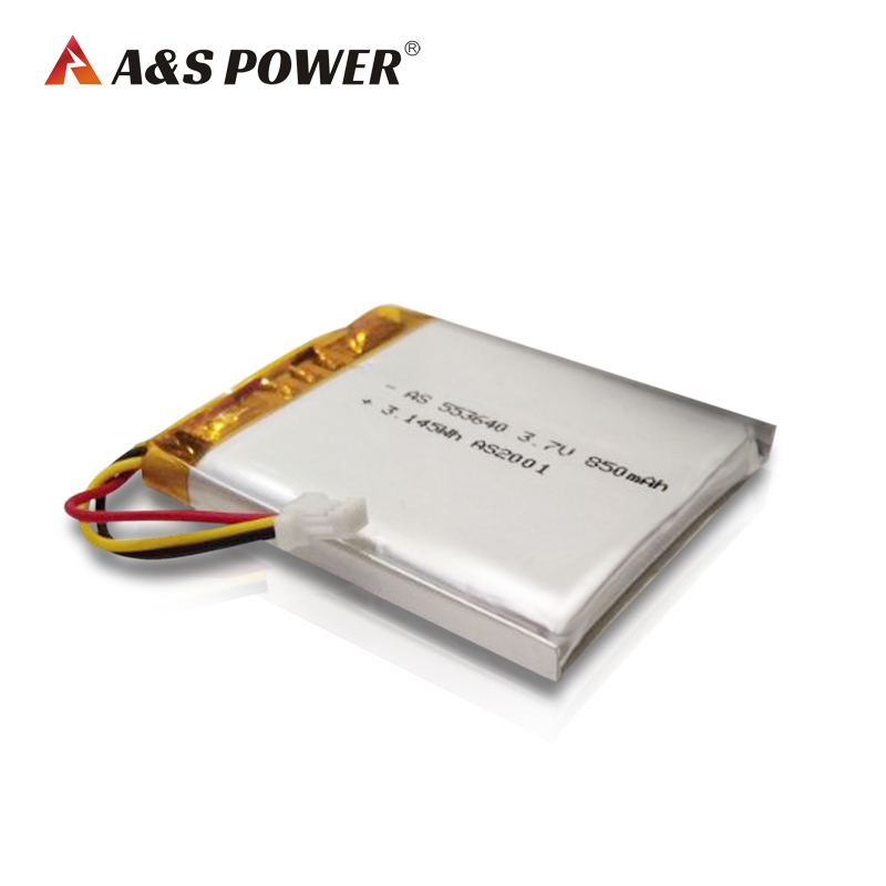 A&S Power 553640 3.7v 850mah Lithium Polymer Battery