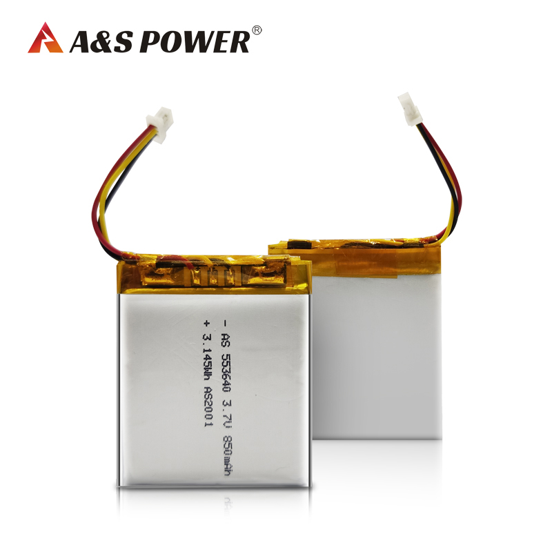 A&S Power 553640 3.7v 850mah Lithium Polymer Battery