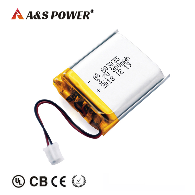 A&S Power 803035 3.7v 800mah lipo battery