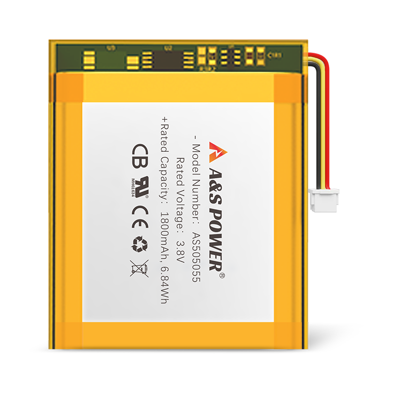 AS505055 3.8v 1800mAh Rechargeable Li Ion Polymer Battery 500 Deep Cycles