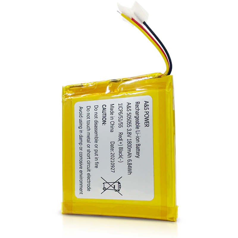 AS505055 3.8v 1800mAh Rechargeable Li Ion Polymer Battery 500 Deep Cycles