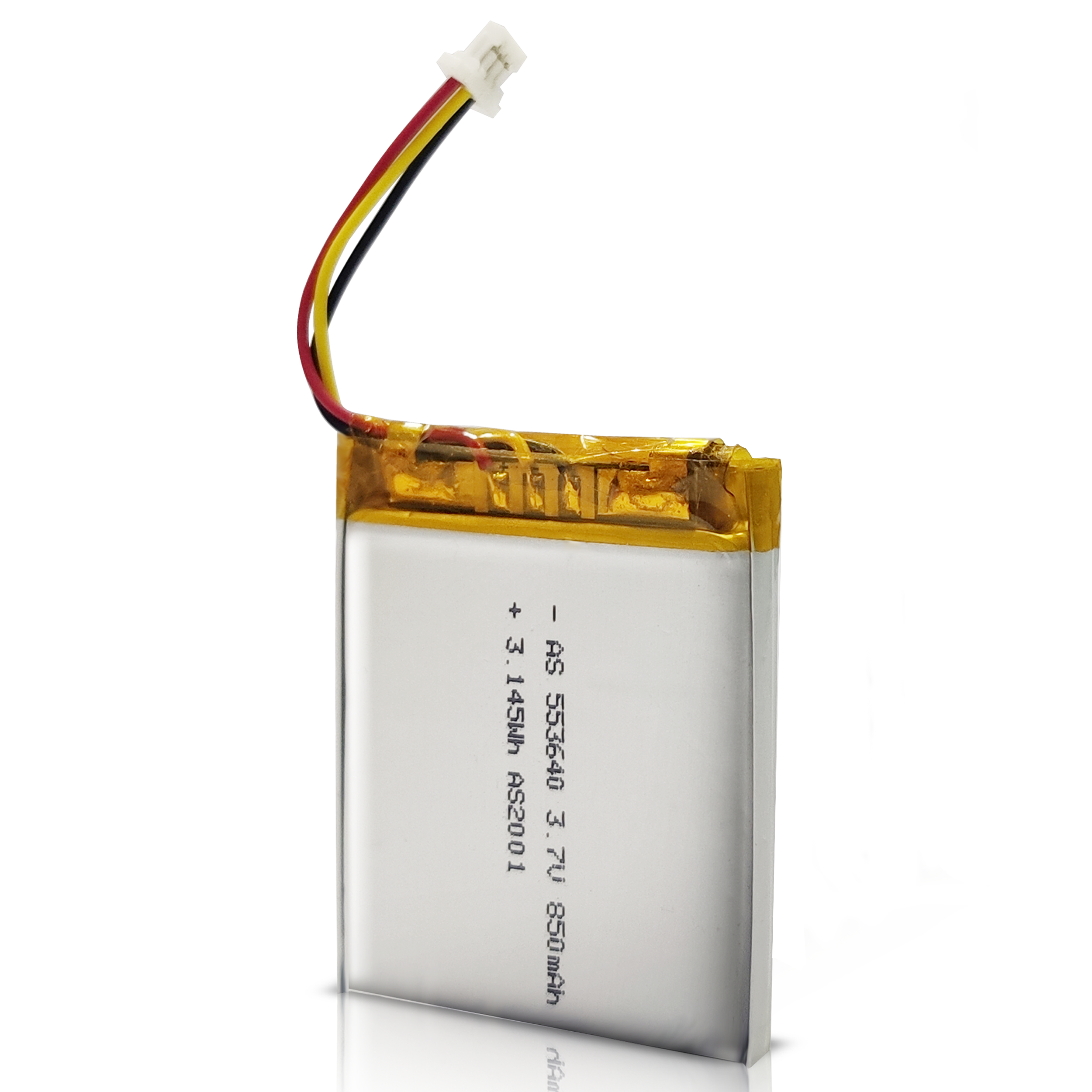 AS553640 3.7v 850mAh Lithium Polymer Battery 500 Deep Cycles