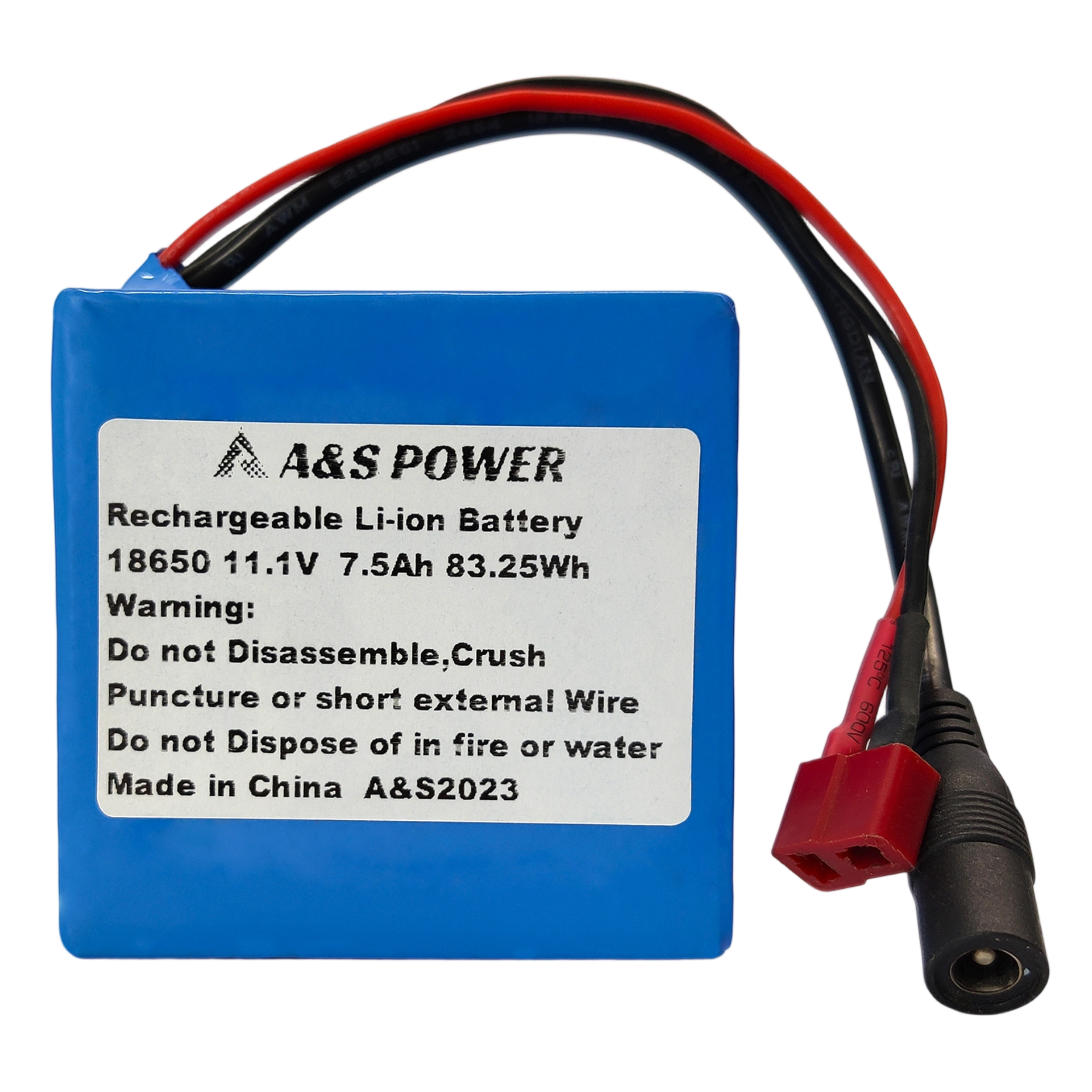 18650 11.1v 7500mAh Rechargeable Li-Ion Battery Pack 500 Deep Cycles