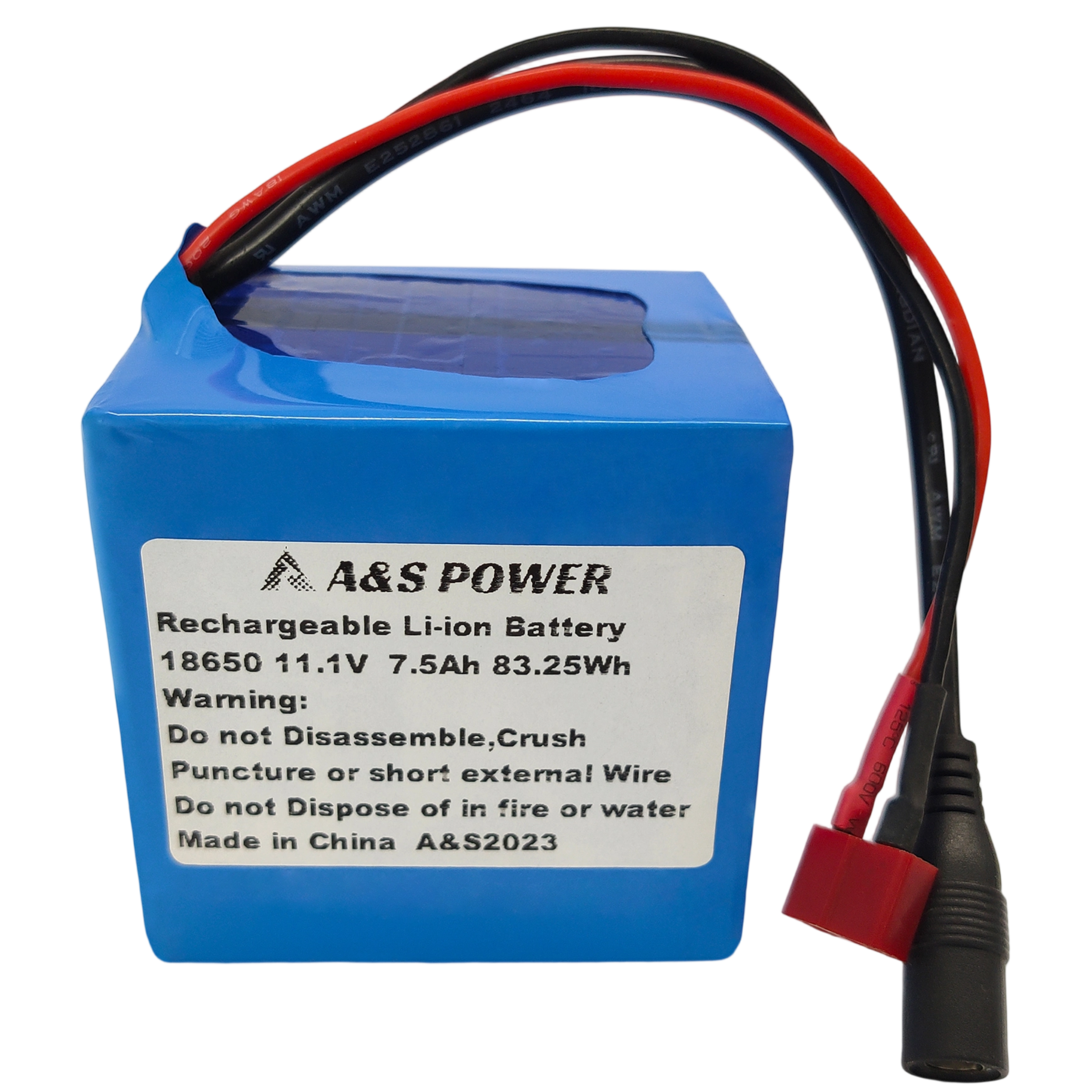 18650 11.1v 7500mAh Rechargeable Li-Ion Battery Pack 500 Deep Cycles