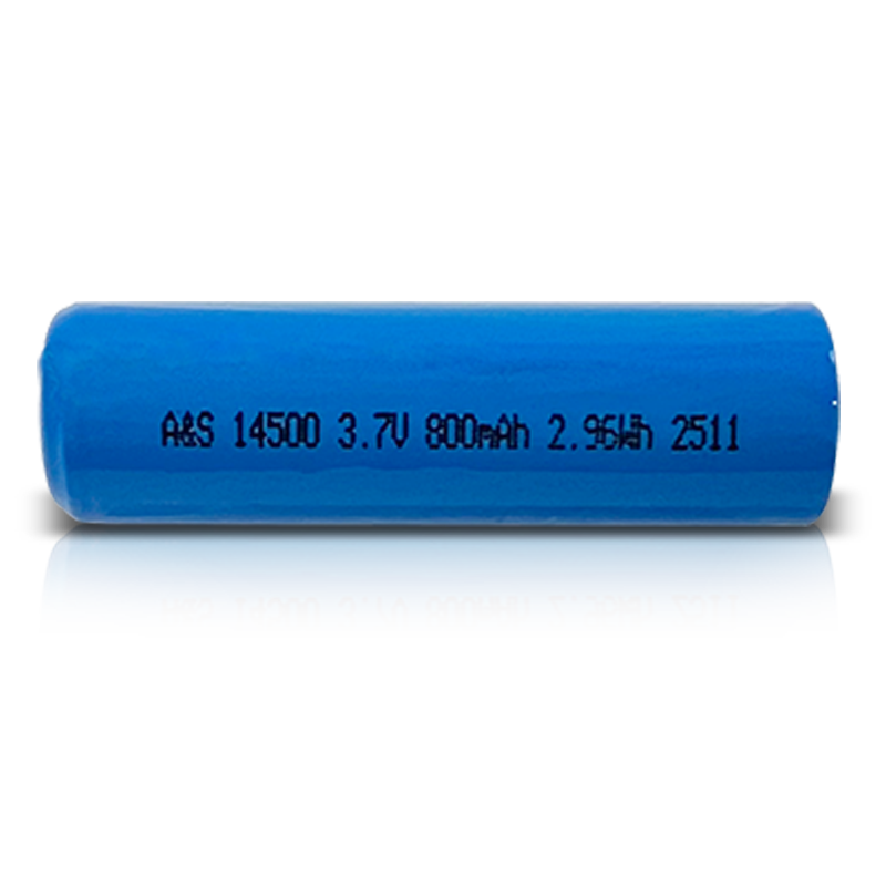 14500 3.7v 800mAh Lithium Ion Battery Cells 500 Deep Cycles