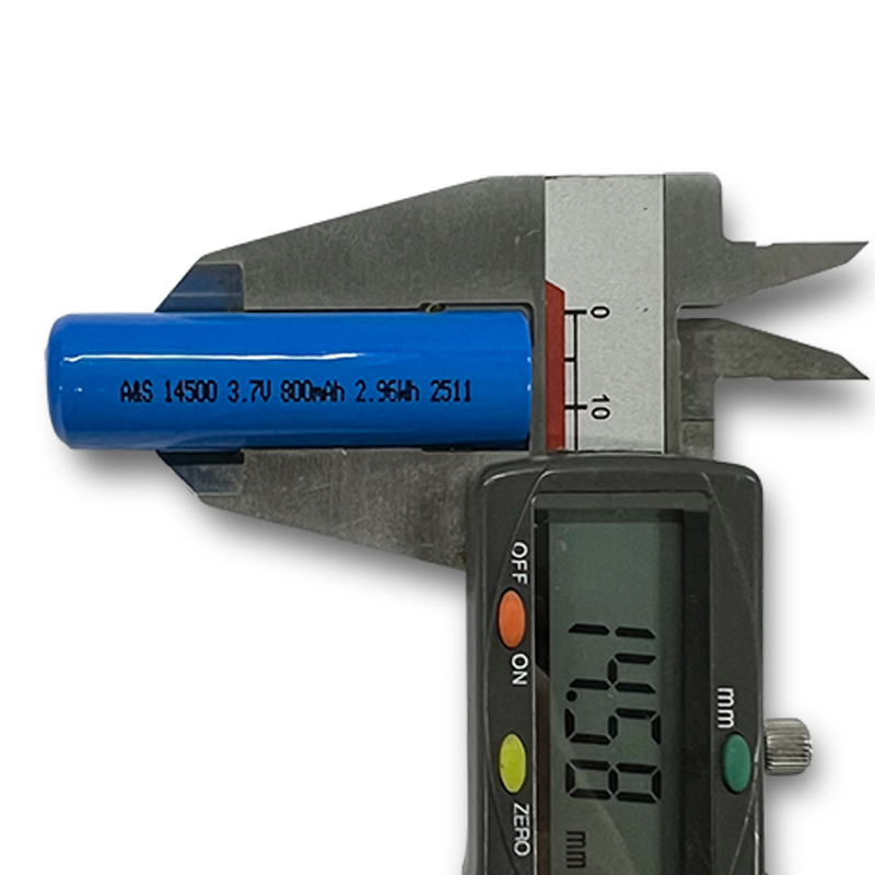 14500 3.7v 800mAh Lithium Ion Battery Cells 500 Deep Cycles
