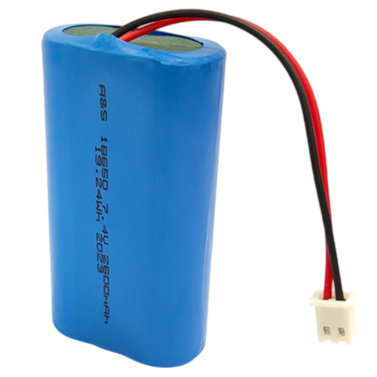 18650 7.4v 2600mAh 2s1p Lithium Ion Battery Pack 500 Deep Cycles