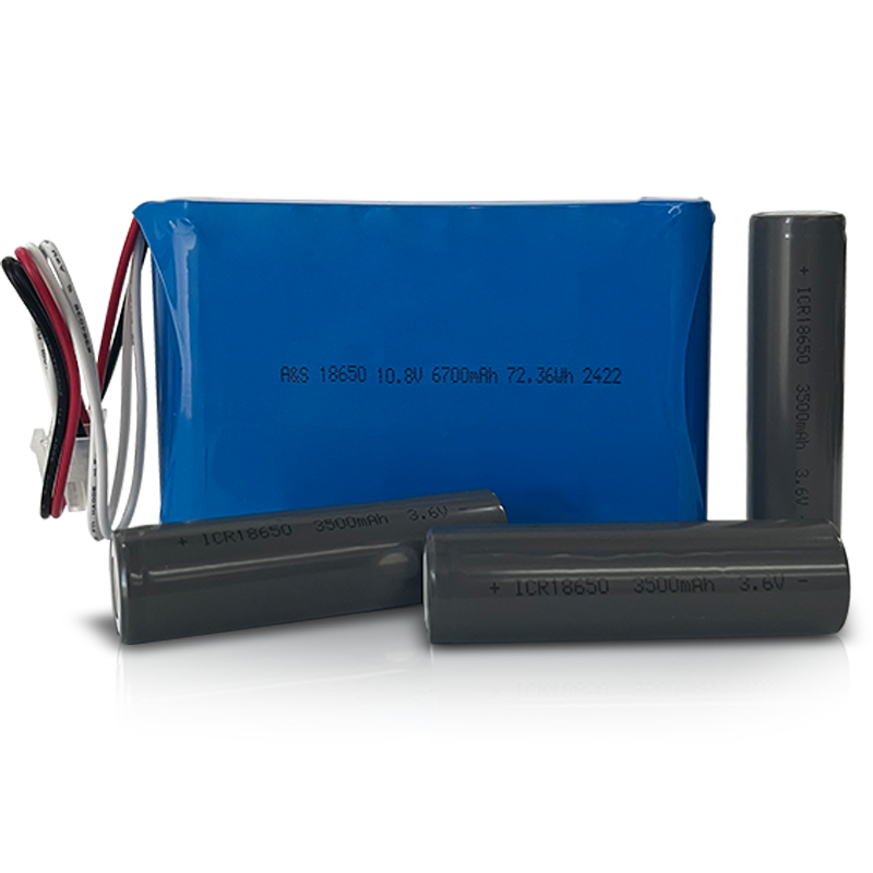 18650 10.8v 6700mAh 72.36Wh Lithium Ion Battery Pack 500 Deep Cycles