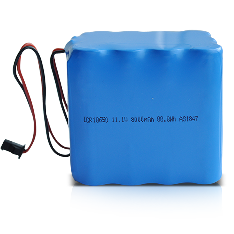 18650 18650 11.1V 8000mAh 88.8Wh Lithium Ion Battery Pack 500 Deep Cycles