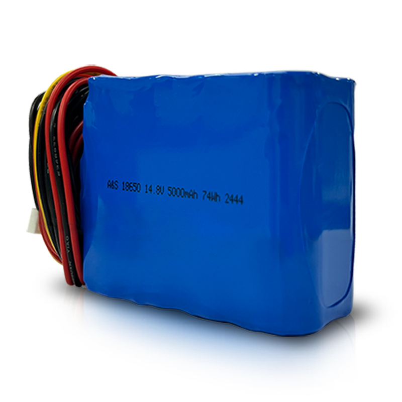 18650 14.8V 5000mAh 74Wh Lithium Ion Battery Pack 500 Deep Cycles