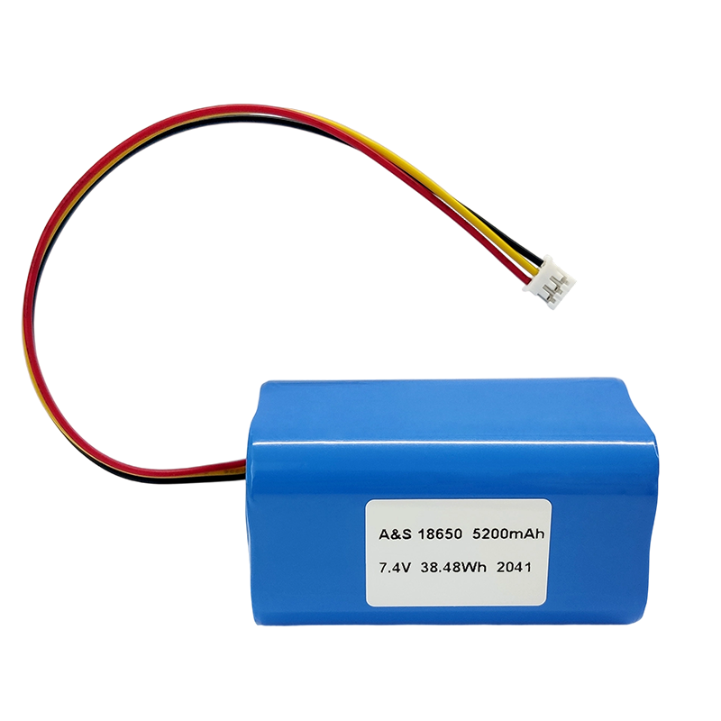18650 7.4V 5200mAh 38.48Wh 2S2P Lithium Ion Battery Pack 500 Deep Cycles