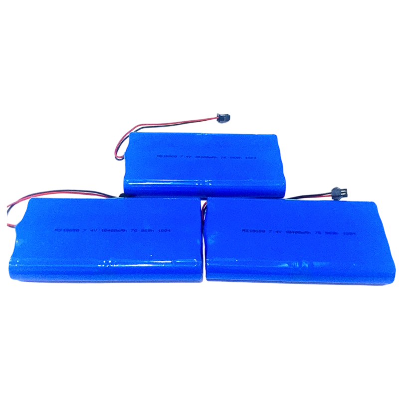 18650 7.4V 10400mAh 76.96Wh 2S4P Lithium Ion Battery Pack 500 Deep Cycles