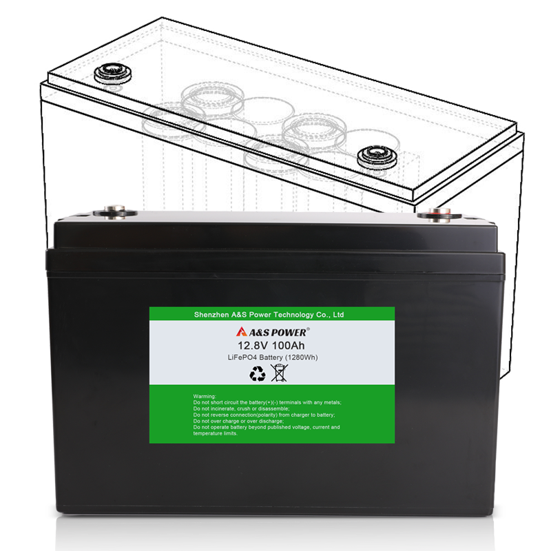 AS32700 12.8V 100Ah 4S17P Lifepo4 Rechargeable Battery Pack