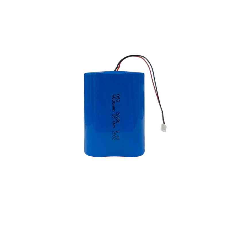 AS26650 6.4V 4000mAh Lifepo4 Rechargeable Battery Pack