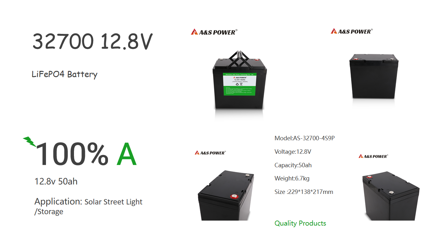 A&S Power 32700 12.8v 50AH/54ah Lifepo4 Battery
