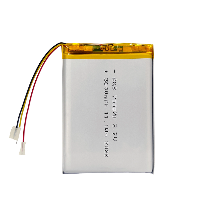 AS755070 3.7v 3000mAh Rechargeable LiPo Battery 500 Deep Cycles