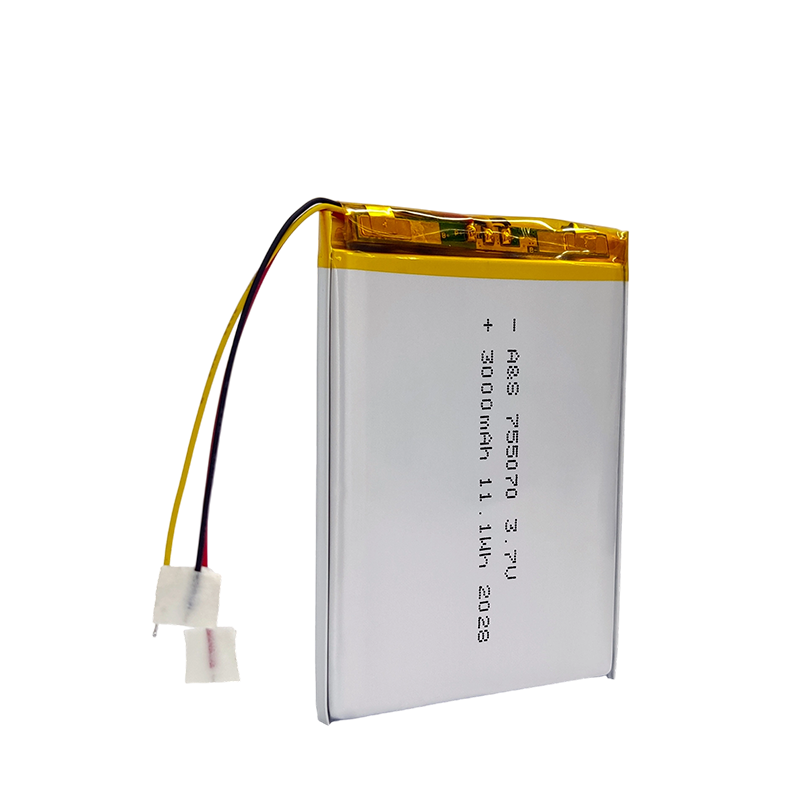 AS755070 3.7v 3000mAh Rechargeable LiPo Battery 500 Deep Cycles