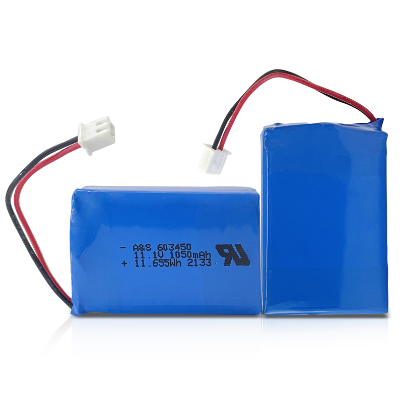 AS603450 11.1v 1050mAh Lithium Polymer Battery 500 Deep Cycles