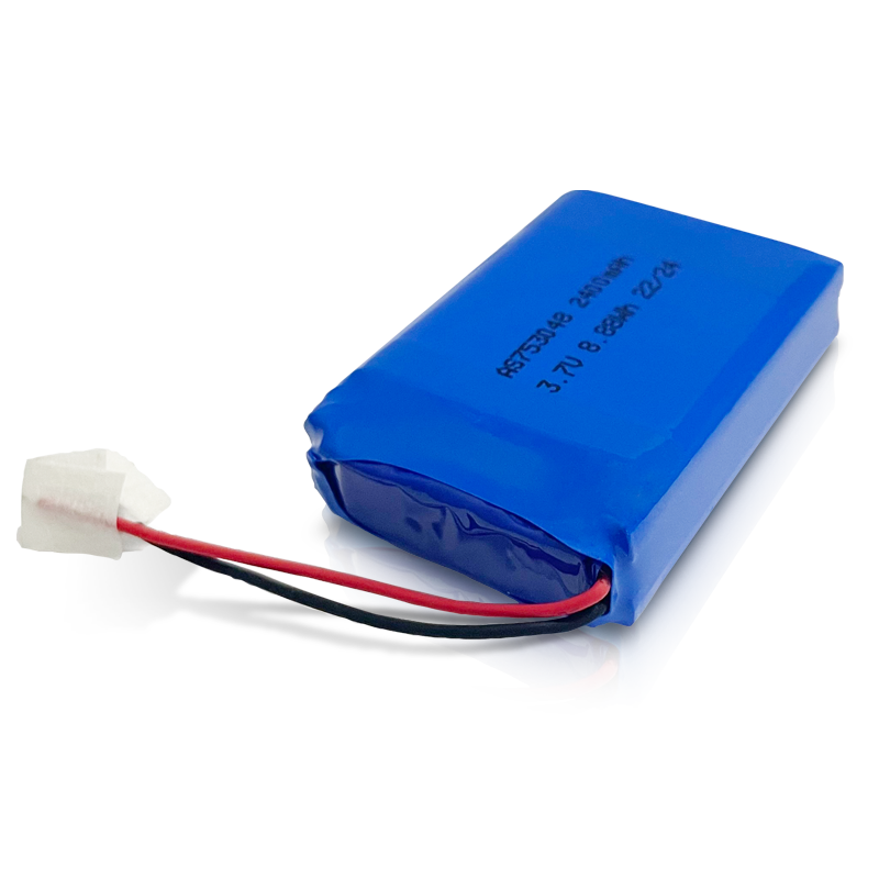 AS753048 3.7v 2400mAh Lithium Polymer Battery 500 Deep Cycles