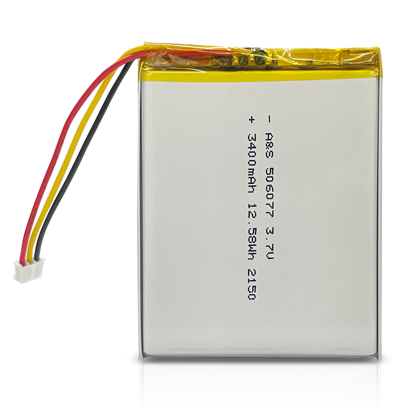 AS506077 3.7V 3400mAh Lithium Polymer Battery 500 Deep Cycles