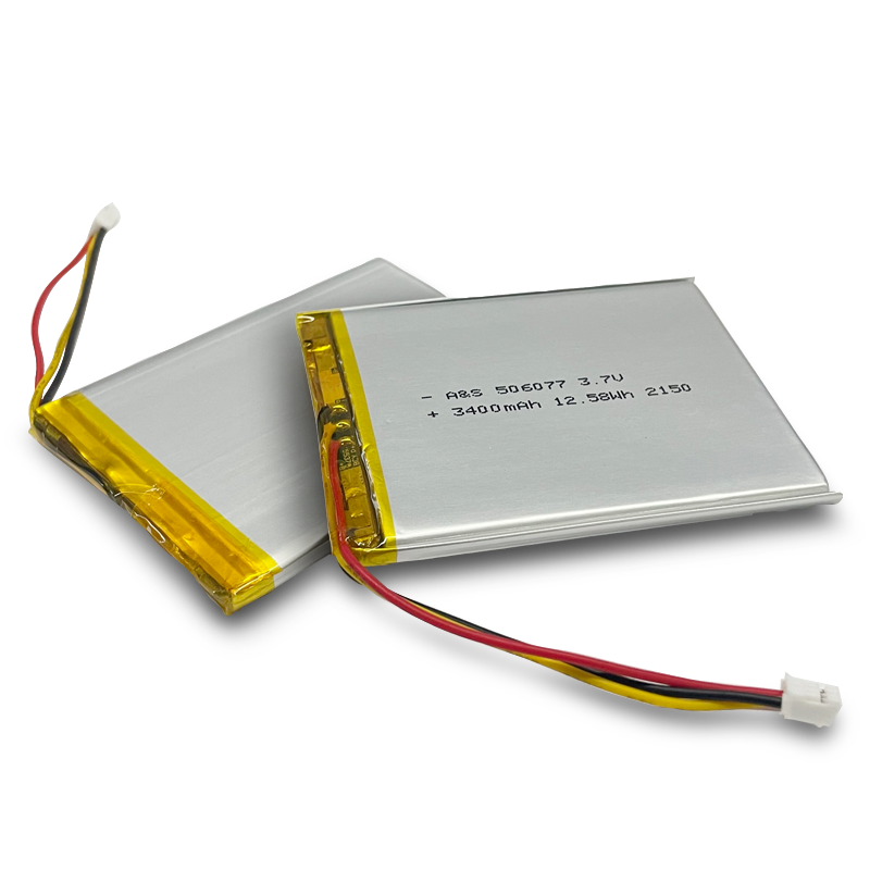 AS506077 3.7V 3400mAh Lithium Polymer Battery 500 Deep Cycles