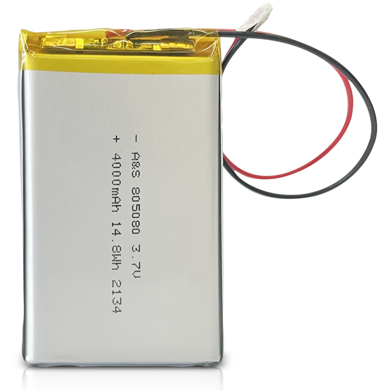 AS805080 3.7V 4000mAh Lithium Polymer Battery 500 Deep Cycles