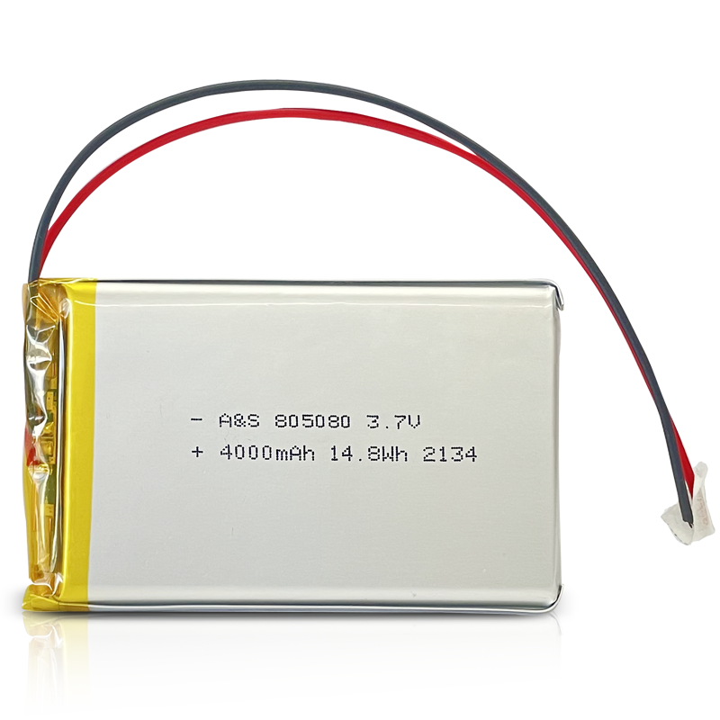 AS805080 3.7V 4000mAh Lithium Polymer Battery 500 Deep Cycles