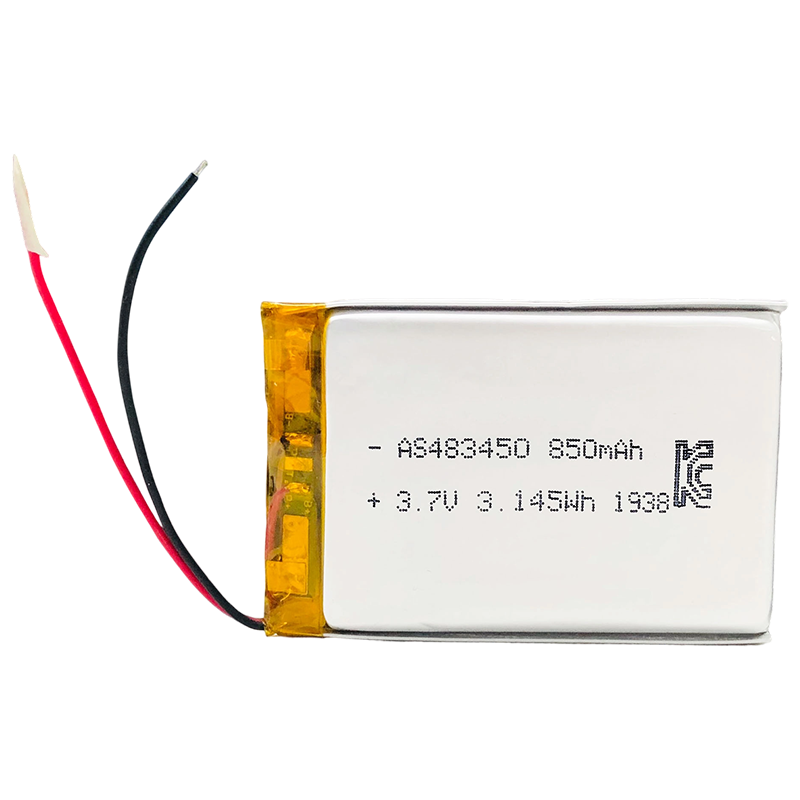 AS483450 3.7V 850mAh Lithium Polymer Battery 500 Deep Cycles
