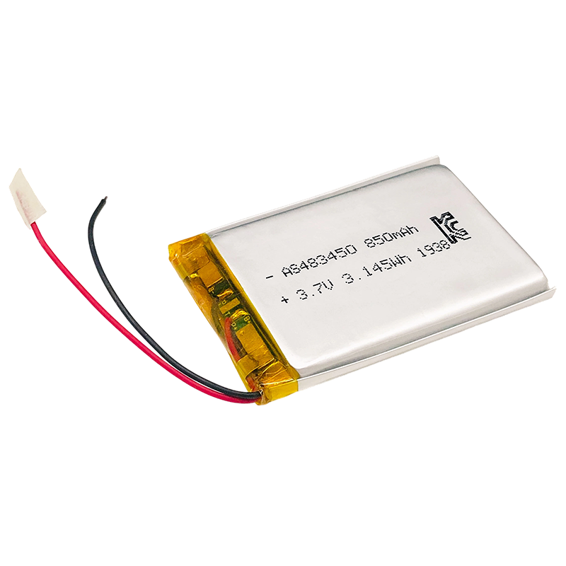 AS483450 3.7V 850mAh Lithium Polymer Battery 500 Deep Cycles