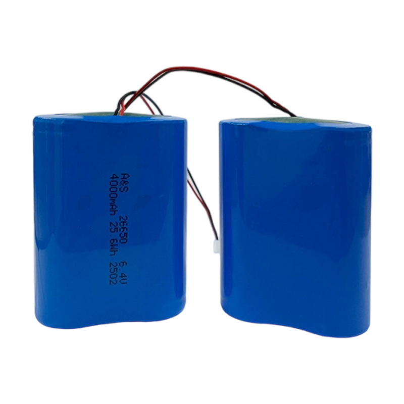 AS26650 6.4V 4000mAh Lifepo4 Rechargeable Battery Pack
