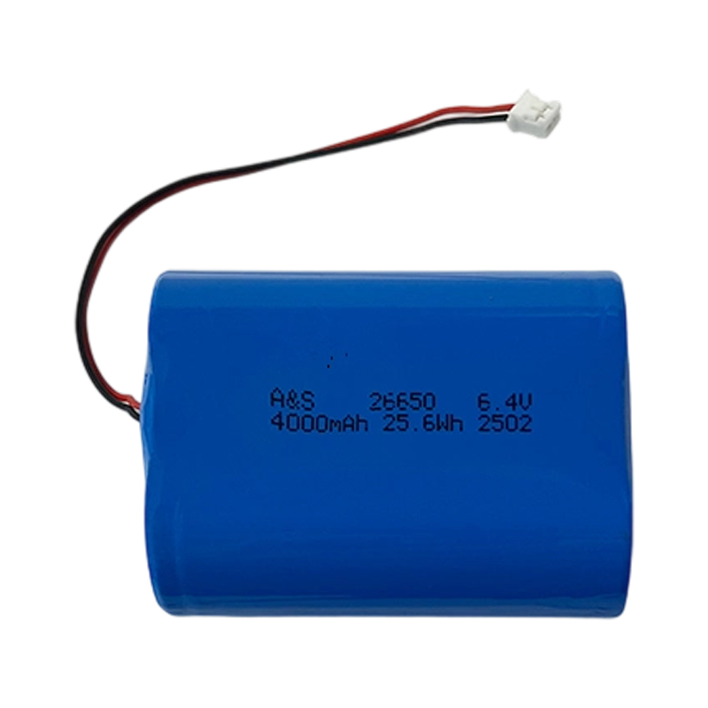 AS26650 6.4V 4000mAh Lifepo4 Rechargeable Battery Pack