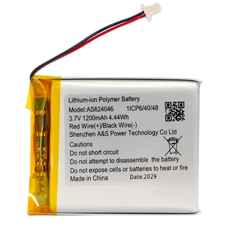 AS624046 3.7V 1200mAh Lithium Polymer Battery